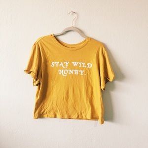 Yellow Stay Wild Honey tee